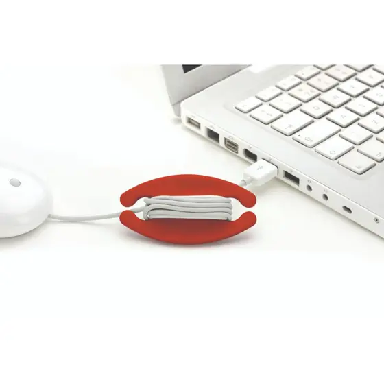 Organizador de cabos e fios médio vermelho