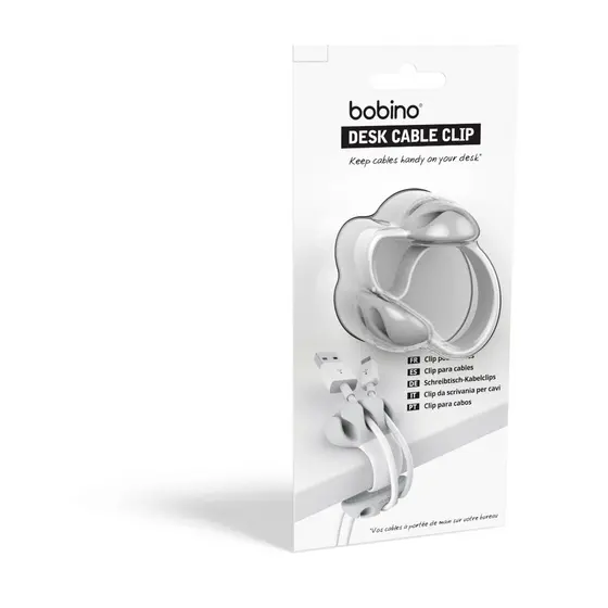 Organizador de Cabos para Mesa Branco - Bobino