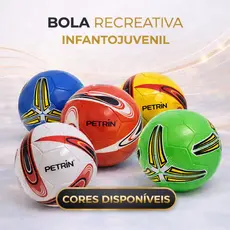 Bola de Futebol + Bomba de Ar Manual Portátil  Tamanho Oficial Couro Sintético Campo Costurada