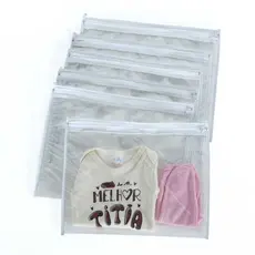 KIT 6 Saquinhos Maternidade Organizador Viagem Mala Bebê Transparente