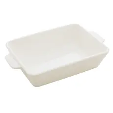 Travessa Refratário de Porcelana com Alça Basic Assadeira Branco 28×16,5cm Lyor
