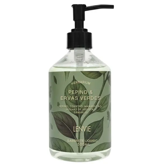 Sabonete Líquido Lenvie Pepino e Ervas Verdes Herbarium 500ml