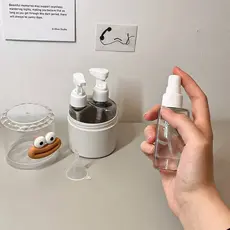 Kit 3 Frascos Spray Reutilizáveis para Viagem Portáteis Transparente com Funil