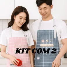 Kit 2- Avental de Cozinha Multiuso Impermeável com Bolso – Unissex Adulto Chef Churrasco