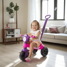 Carrinho Pedal Infantil Velotrol Passeio Kemotoca Gatinha Spider Com Haste Menino Menina Controle Seguro