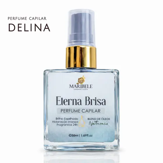 Perfume Capilar Eterna Brisa 50ml - Floral Rosado Elegante Cabelo Perfumado e Brilhante