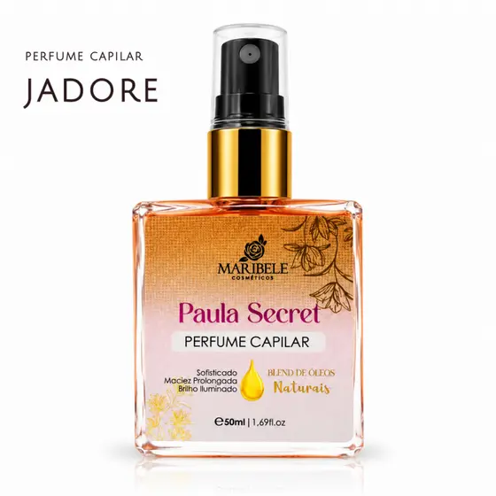 Perfume Capilar Paula Secret 50ml - Floral Sofisticado Cabelo Perfumado Brilho Intenso