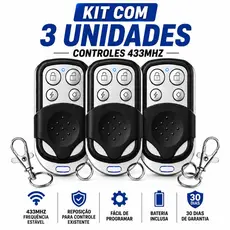 KIT 3 CONTROLE DE PORTÃO AUTOMATICO CONTROLE PARA ABRIR PORTÃO