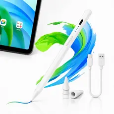 Caneta Pencil Para iPad 11 A16 2026 Palm Rejection Alta Precisam 1mm Cor Branco