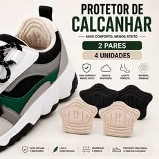 Protetor de Calcanhar Adesivo para Sapatos e Tênis Espuma Macia Antibolhas Confortável Unissex - Kit 2 ou 4 Unidades