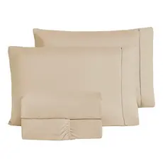 Jogo De Cama Liso Porcelana Ponto Palito King 4 Peças