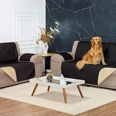 Jogo Capa Protetor De Sofá Dupla Face Impermeável Com Bolso Lateral Para 2 e 3 Lugares King