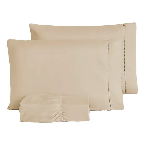 Jogo De Cama Liso Porcelana Ponto Palito King 3 Peças