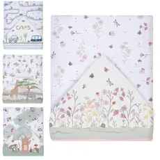TOALHA DE BANHO FRALDA SOFT DUAS CAMADAS COM CAPUZ DIGITAL CENTRAL PARA BEBÊ PAPI - 90cmx80cm MACIA