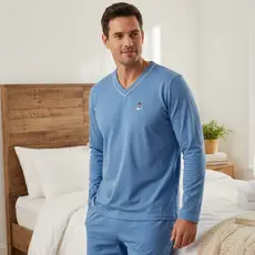 Pijama Inverno Adulto Masculino Manga Calça Comprida
