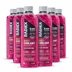 6 Aditivos Radiex Octagel Rosa 1L Para Radiador Fluido Pronto Uso De Arrefecimento Sistema