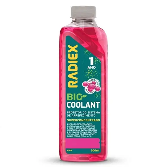 Bio Coolant Rosa 500ml Aditivo Superconcentrado Para Radiador Radiex Fluido De Arrefecimento