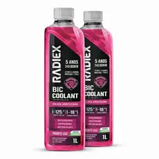 2 Aditivos Radiex Octagel Rosa 1L Pronto Uso OAT Para Radiador Fluido De Arrefecimento Sistema