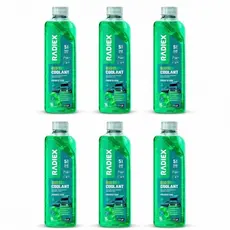 6 Aditivos Radiex Verde 1L Organico OAT Para Radiador Fluido De Arrefecimento Automotivo Sistema