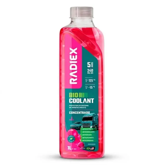 Aditivo Organico Rosa 1L Concentrado Radiex OAT Para Radiador Fluido De Arrefecimento Motor