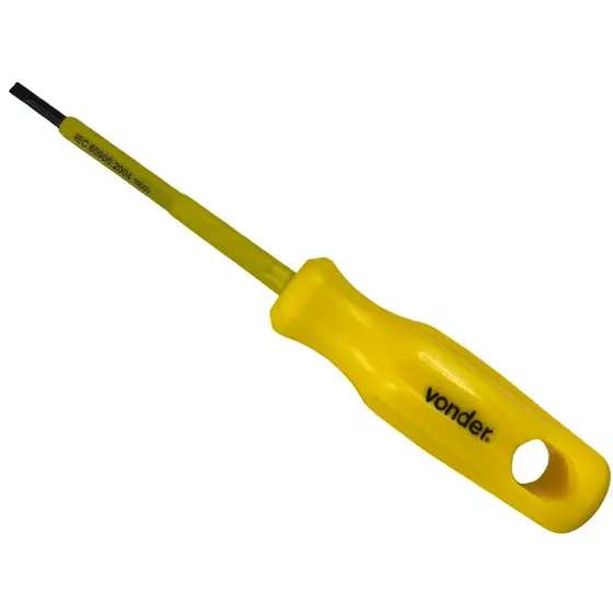 Chave Fenda Isolada 1000V 1/8 x 3" Ponta Magnética CRV - Vonder