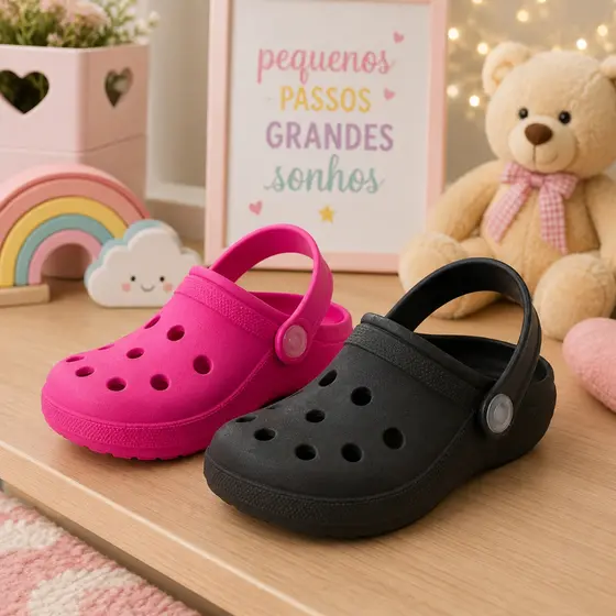 Babuche Papete Sandália Infantil Menino e Menina Escolar Leve Macia Confortável Promoção Dia Dia