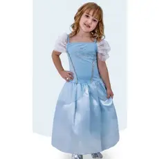 Fantasia Infantil Princesas Festa Luxo Cinderela Luva Tiara