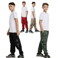 calça infantil juvenil menino jogger cargo bloguerinho escola