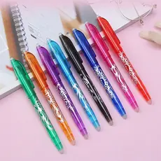 8 Peças/Conjunto Caneta Gel Apagável Em Formato De Laço-Íris De Desenho