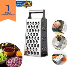 Ralador Aço Inox 4 Faces Resistente Cozinha Para Verduras Legumes Queijo Multiuso 21cm