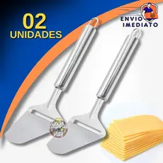 Plaina Fatiador Cortador Queijo Cozinha Inox Premium para Cortar e Fatiar Mussarela