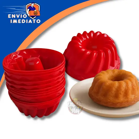 Forminha Mini Forma Pudim de Silicone Vulcãozinho Antiaderente