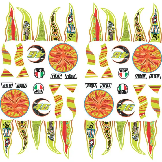 Mega Kit Adesivos The Doctor 46 Valentino Rossi Capacete 5
