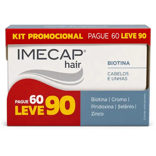 Suplemento Alimentar Imecap Hair - Kit Promocional c/90 Cápsulas