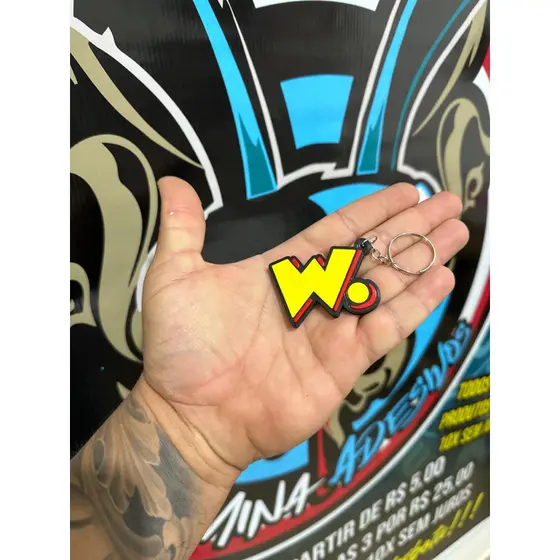 Chaveiro W. / chaveiro silicone/chaveiro borraca