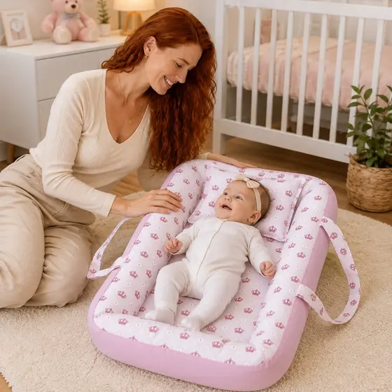Berço Portátil Ninho Redutor Bebê Menino - VARIAS ESTAMPAS