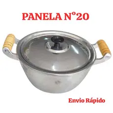 Panela Caçarola 20 de Alumínio Batido Fundido Grosso 2,25 Litros Com Tampa