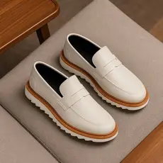 Mocassim Oxford Masculino Slip On Solado Tratorado Moderno Dia Dos Pais Envio Rápido