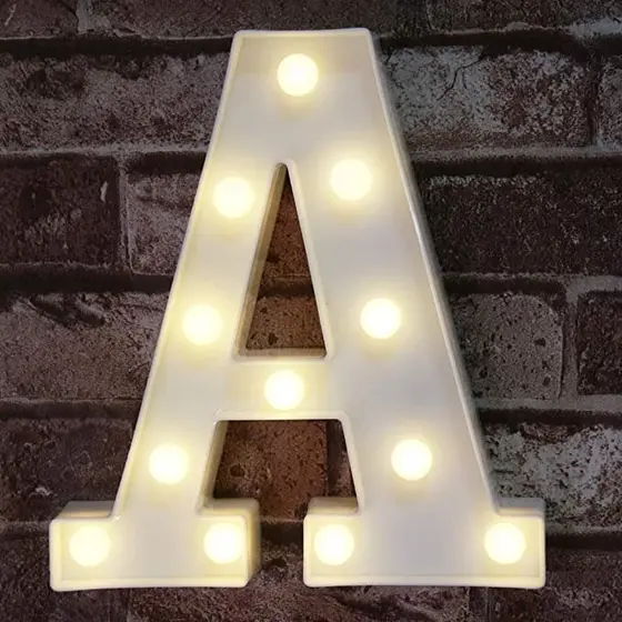 Sinal De Luzes De LED Marquee Letra , Alfabeto Iluminado Para Festa De Casamento Luz Noturna Decoração A