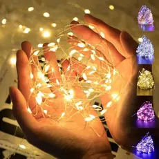 Luzes Decorativas Led Silver String Lights De Natal E Festa 3m 30 LEDs 4 Cores