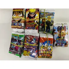 Kit 200 Cards Figurinhas Com 50 Pacotinhos Personagens Sortidos Para Bater Bafo Trocar Cartas