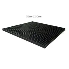 Tapete BarMat 30cm x 30cm Preto Escorredor Copos