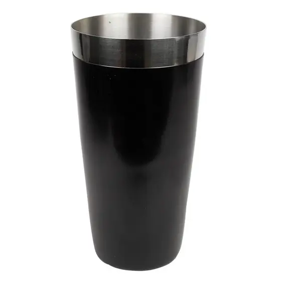 Coqueteleira Emborrachada Preta Sem Tampa Inox 840Ml Bartender Store