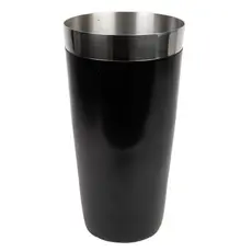 Coqueteleira Emborrachada Preta Sem Tampa Inox 840Ml Bartender Store
