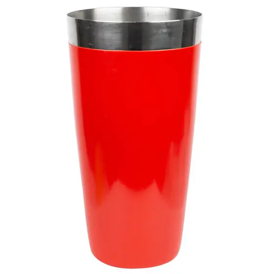 Coqueteleira Emborrachada Vermelha Sem Tampa Inox 840Ml Bartender Store