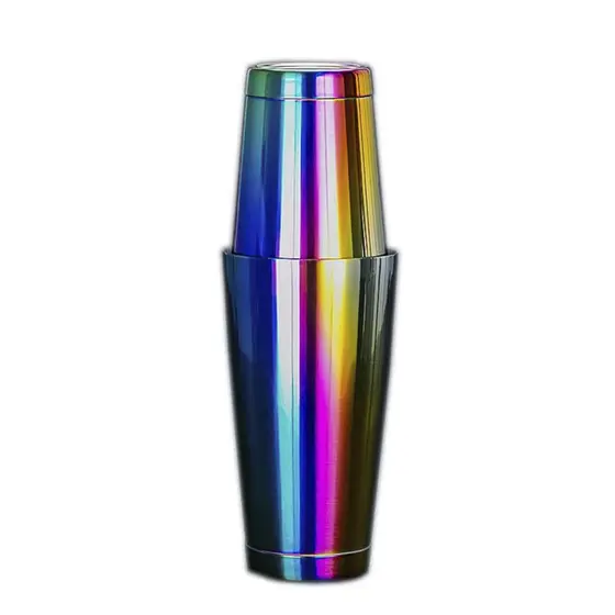 Conjunto Coqueteleira Boston 28oz e 18oz Aço Inox Rainbow Com Peso