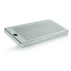 Tapete BarMat Inox Escorredor de Copos Quadrado Calha 15x30