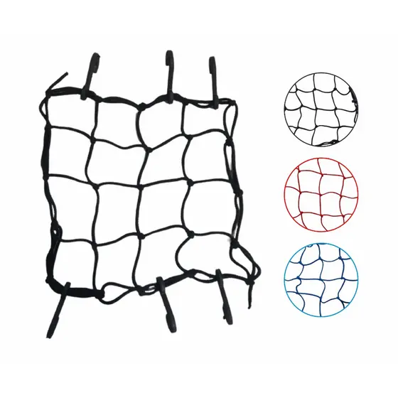 Rede Elastica Aranha 35x35 Moto Redinha Bagageiro Capacete