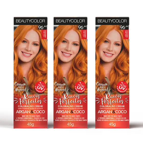 3un Coloração Beauty Color Individual 96.44 Ruivo Claro Indecifrável