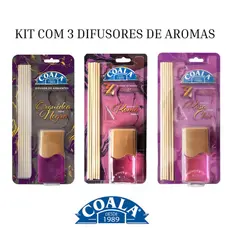 Kit Pacote Com 3 Unidades Difusor De Aromas Ambiente 100ml Coala Cheirinho Casa Fragrâncias